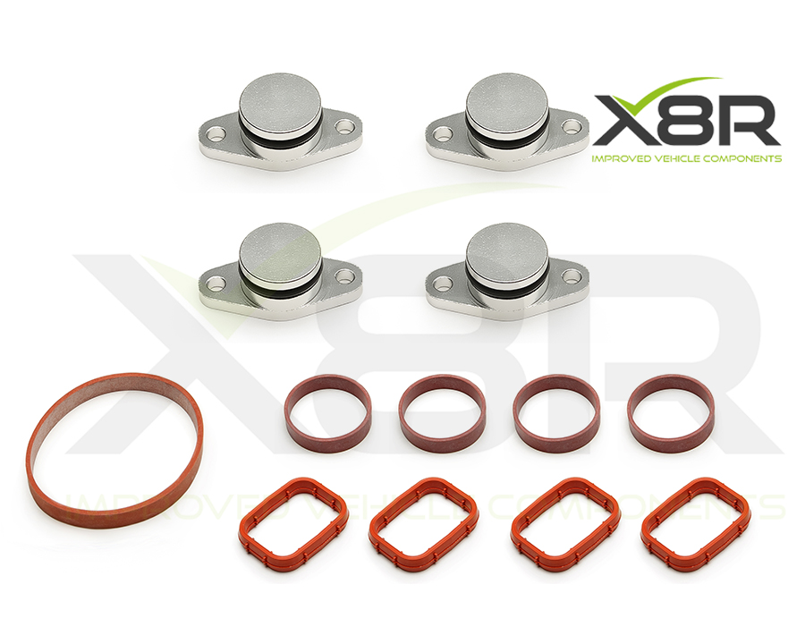 Obsah sady X8R – 4 záslepky 22 mm a těsnění sacího potrubí